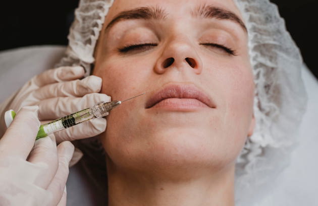 A dermatologist performing a skin treatments in Sharjah.