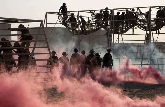National service recruits completing obstacle course training during Medical Screening for National Service.