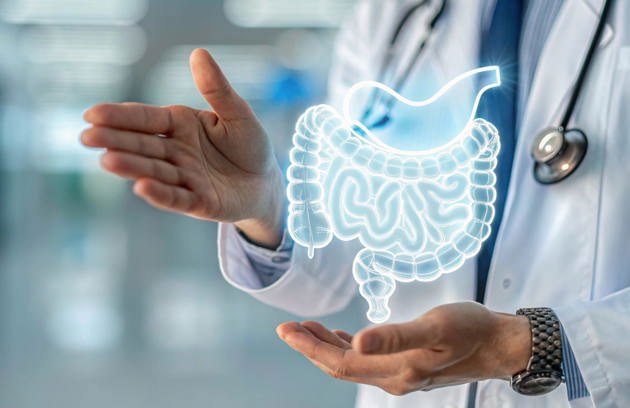 A Gastroenterologist in Sharjah discussing digestive health and gastrointestinal conditions with a patient.